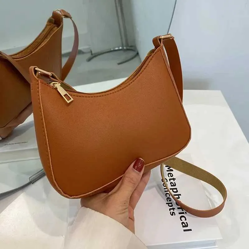 Elegant Women's Solid Colour Pu Leather Shoulder Bag Handbag_voghion.com