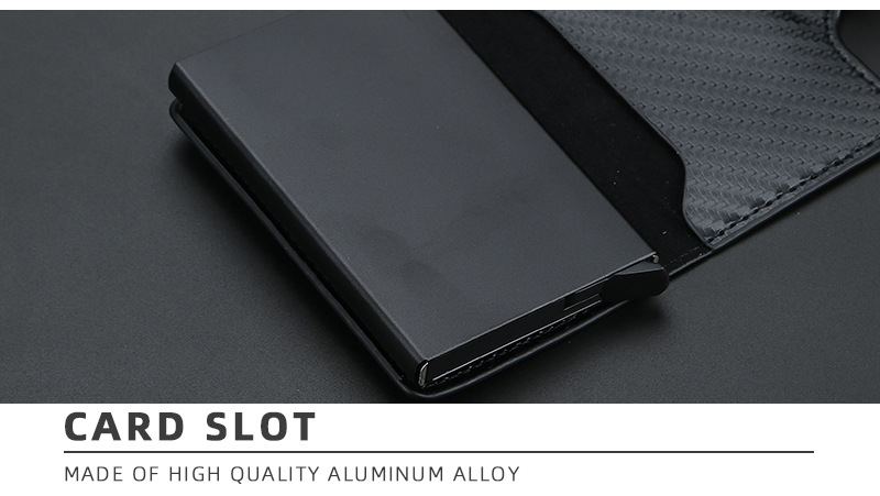 baellerryRFID Herren-Kartenhalter, antimagnetisch, Kartenhalter mit mehreren Kartenfächern, Schnalle, automatischer Kartenhalter für Damen_voghion.com
