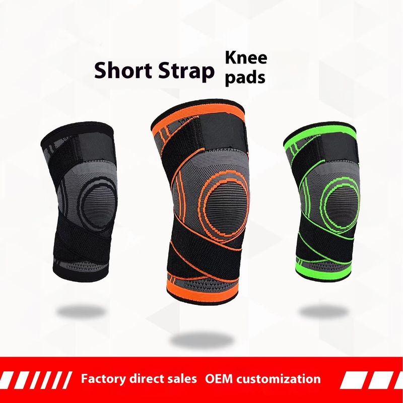 Knitted tie sports with black wrapping pressure for cycg, basketball, fiess, running, and women's knee pads_voghion.com