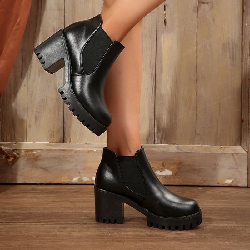 2024 nuovi stivali da donna Martin British Martin autunno/inverno taglie forti, tacco basso, spesso, tacchi alti, punta tonda, elastici_voghion.com