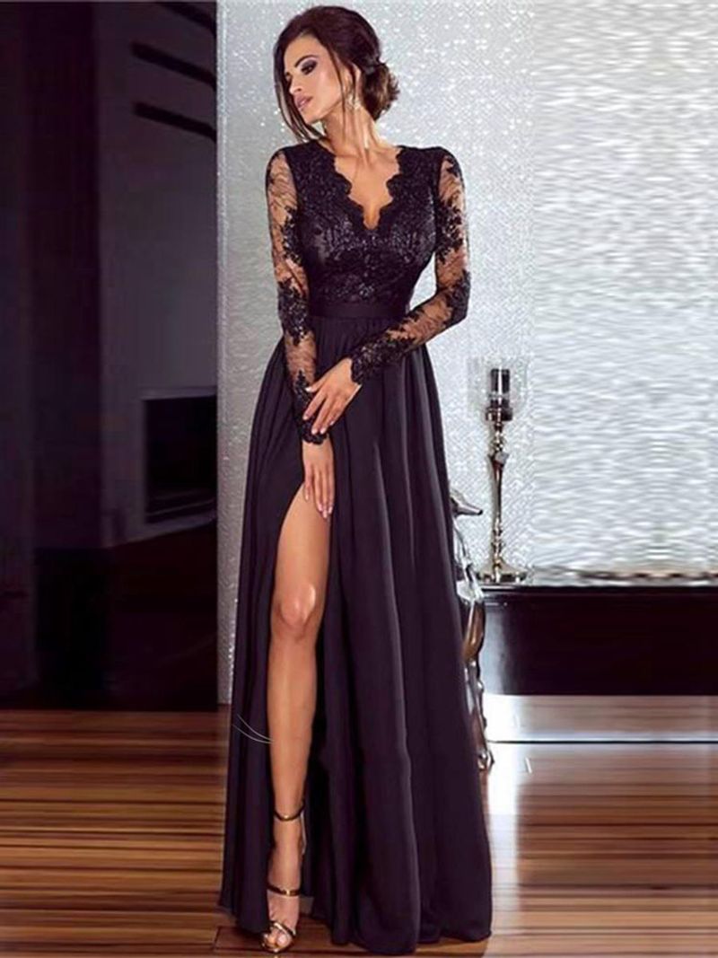 Sexy Abendkleid aus Spitze für Damen im Frühling und Sommer_voghion.com