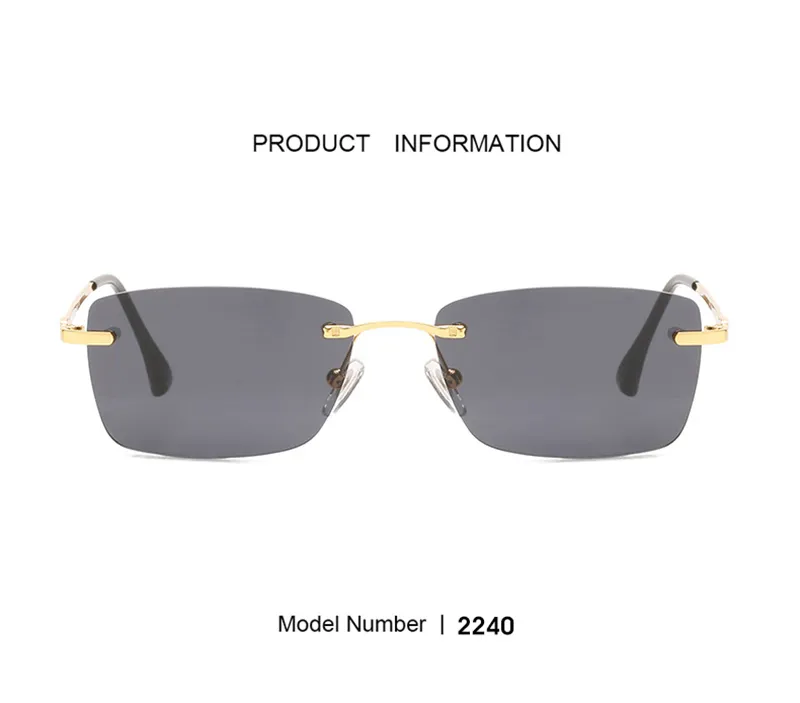 Occhiali da sole quadrati classici uomo donna montatura oro_voghion.com