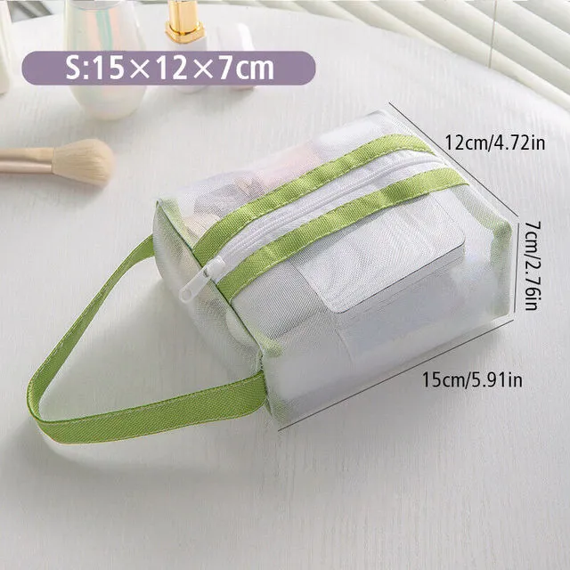 Neu Mesh Transparente Kosmetik Frauen Reise Make-Up Fall Lippenstift Lagerung Pouch Casual Zipper_voghion.com
