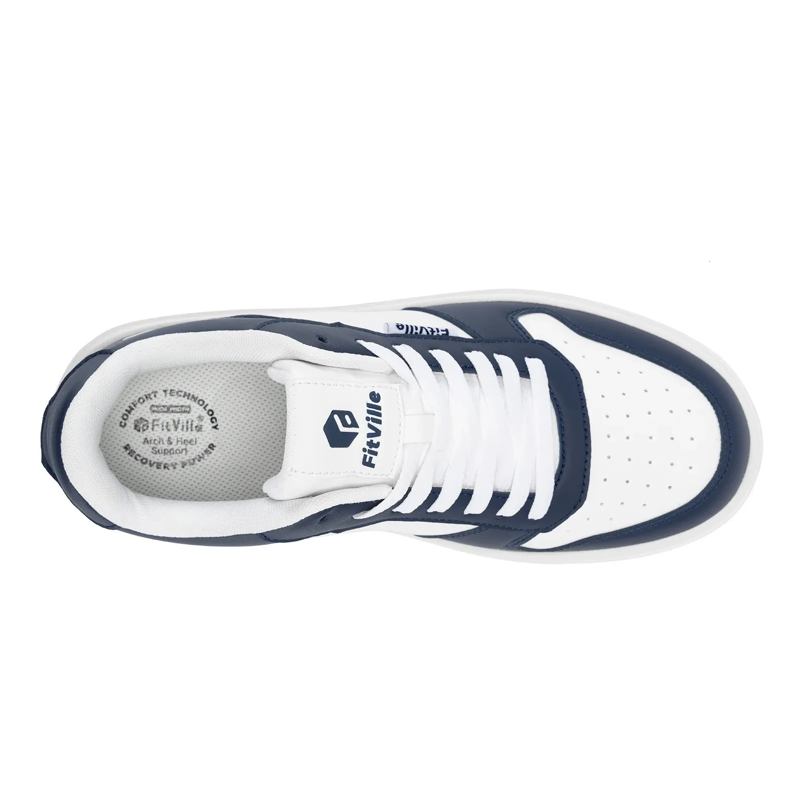 FitVille Baskets plates larges pour hommes, chaussures décontractées, légères et respirantes pour la marche, idéales pour les pieds gonflés, idéales pour la gym au quotidien._voghion.com