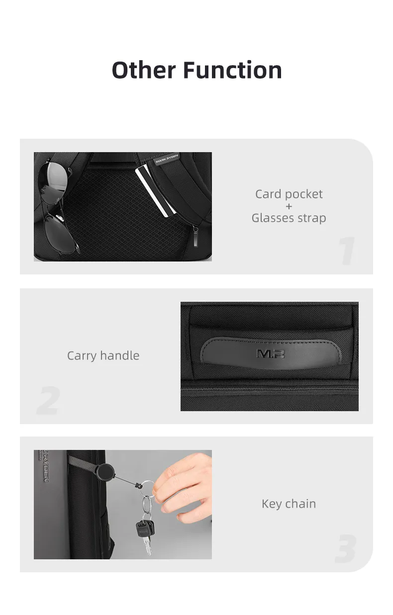 Mark Ryden Anti-Theft Männer Wasserdichter Laptop-Rucksack Fit 15,6 Zoll Männliche Reisetasche Schulrucksäcke Für Teenager Mochila_voghion.com