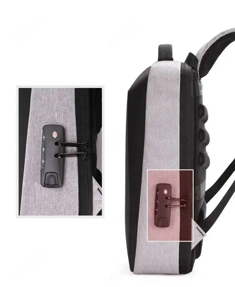 Sacs à dos d'école antivol et étanches avec chargement USB, sac à dos pour ordinateur portable de voyage à coque rigide, sac à dos pour ordinateur 17 pouces C241107_voghion.com