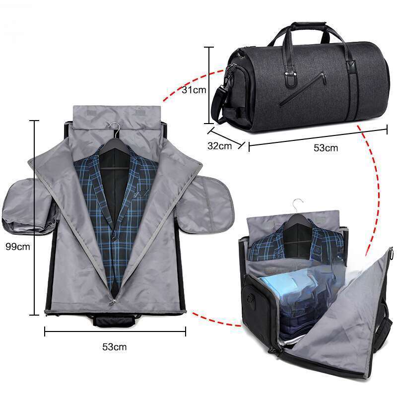 Set voor nat en droog, zakenreizen, met grote capaciteit en verstelbare trolley, multifunctioneel_voghion.com
