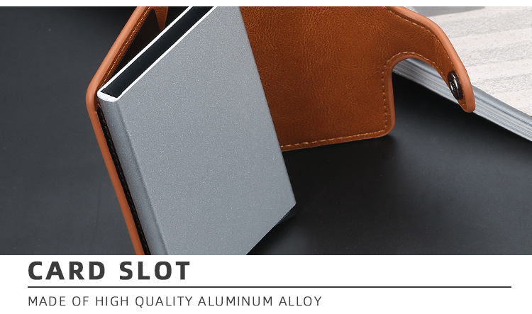 Kartenhalter für Herren mit Schnalle, RFID-Automatikkartenhalter, Bankkartenhalter, Kartenhalter aus Metall und Aluminium_voghion.com