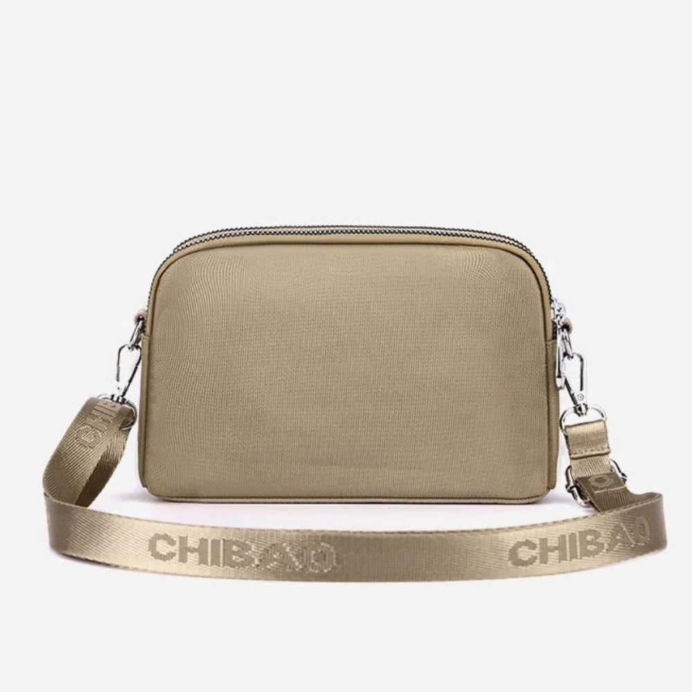 Borsa a tracolla impermeabile in tela spessa da donna, tinta unita, con tracolla, per la moda di mezza età_voghion.com