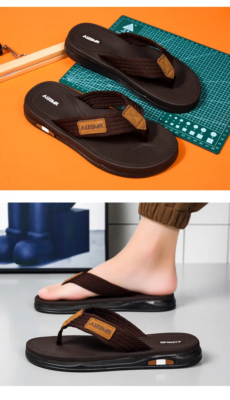 Herren Flip-flops Für Zuhause Und Strand Modische Hausschuhe_voghion.com