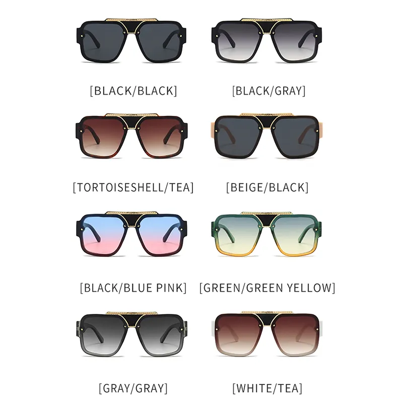fashion mens sunglasses eyewear Latest sun glasses men style UV400 shade square frame Metal package driving eyeglasses_voghion.com