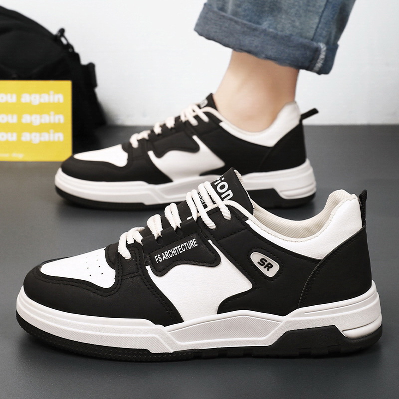 Chaussures pour hommes Chaussures respirantes Petites chaussures blanches pour hommes Chaussures de sport à plateforme Chaussures de planche décontractées_voghion.com