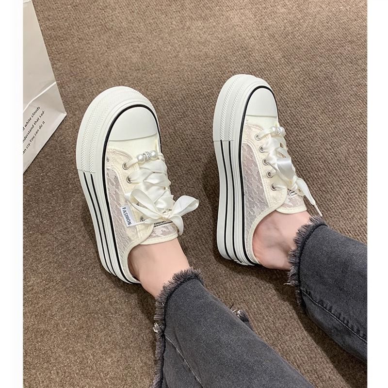 Netizen Baotou für Damen-Sommeroberbekleidung 2024 Neue Schuhe mit dicker Sohle Vielseitige, atmungsaktive Halbpantoffeln mit Mesh-Oberfläche_voghion.com