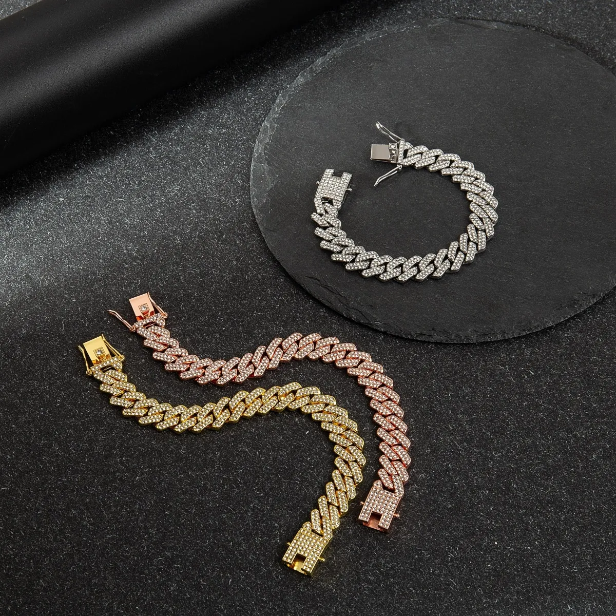 Hip Hop Style Cool Jewelry Accessories Stainless Steel 6mm To 12mm Cuban Link Chain Bracelet For Man Boys_voghion.com