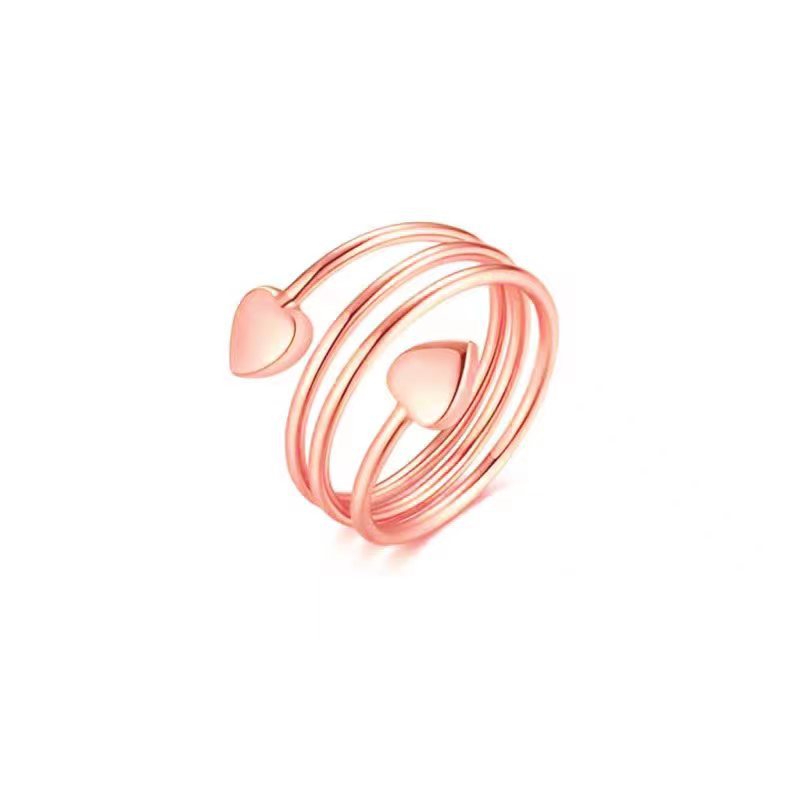 Single Rings Popular Heart Shaped Magnetic Ring, High End Adjustable Spring Ring With Magnetic Setting_voghion.com