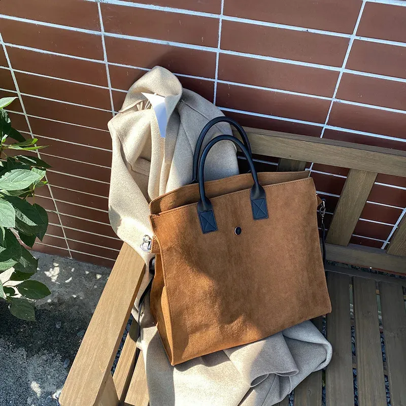 Borsa da donna in pelle opaca vintage, grande capacità, borse a tracolla, borse a tracolla da donna, borsa da viaggio casual grande marrone_voghion.com