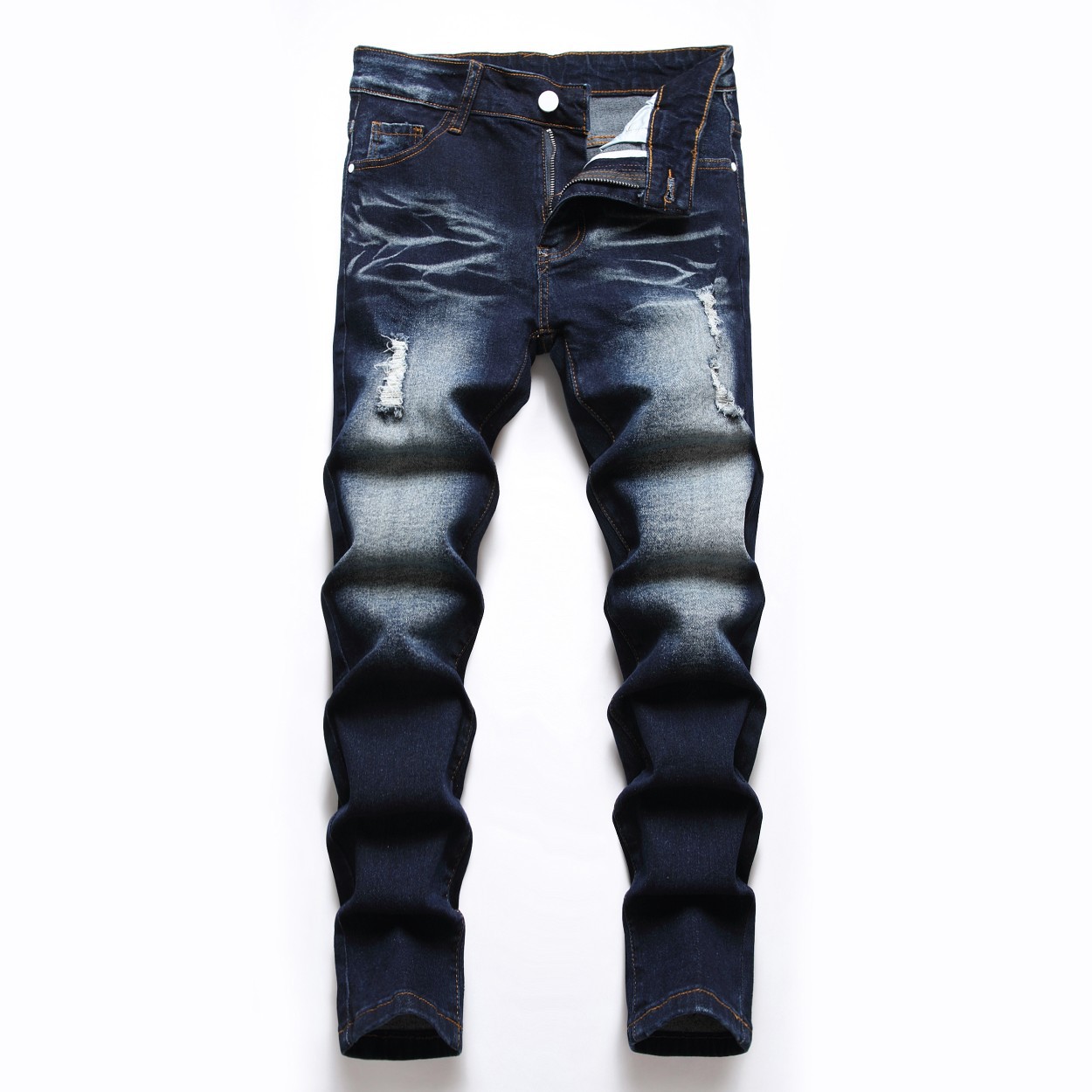 Young Boys Clothing Dark Blue Straight Jeans