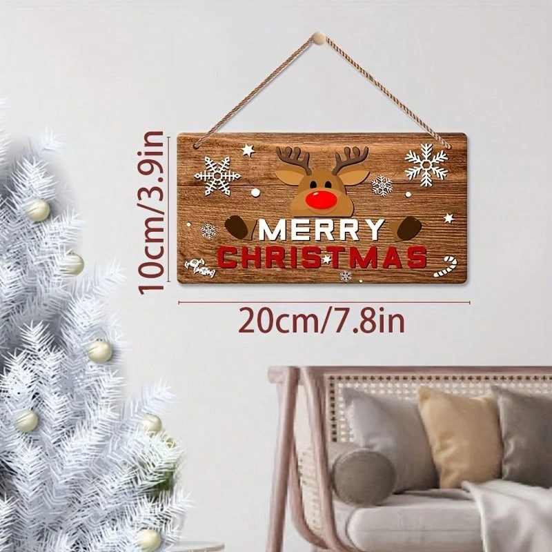 Mutlu Noeller İşareti - Ev ve Dış Mekan Kullanımı İçin Tatil Duvar Dekoru, Yatak Odası ve Çiftlik Evi Noel Dekorasyonu İçin Uygundur Ev Dekorasyonu Noel Süslemeleri_voghion.com