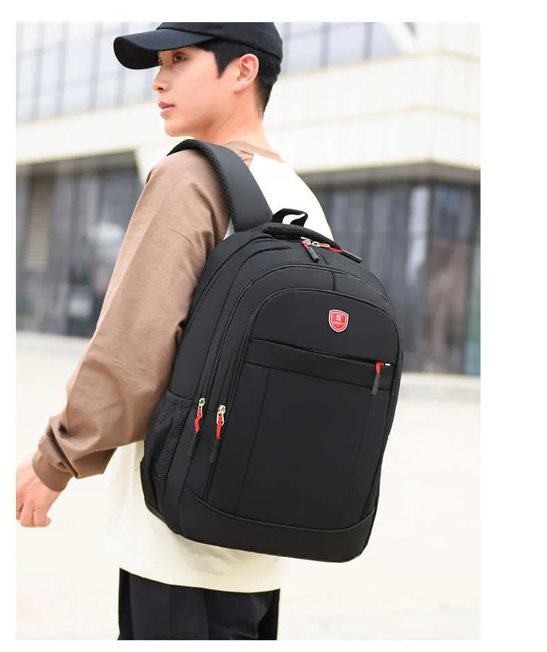 Nouveau sac à dos texturé pour hommes, sac à dos d'ordinateur d'affaires de grande capacité, sac d'école de voyage pour étudiants, tenue de ville_voghion.com