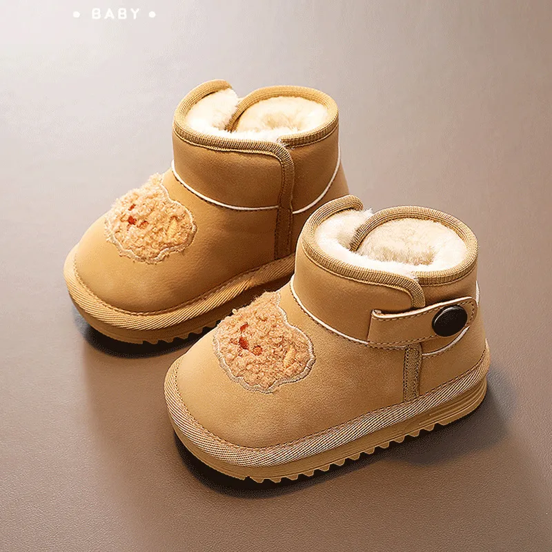 Chaussures d'hiver pour enfants, nouvelles bottes antidérapantes pour bébés, bottes de neige Kidsnest pour garçons et filles, épaisses et chaudes, en peluche, tailles_voghion.com