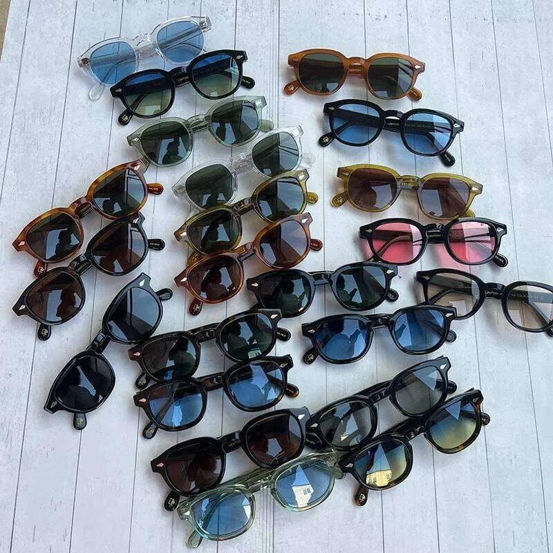 Occhiali da sole vintage in acetato di alta qualità per uomo e donna, con montatura nera tartarugata, del marchio Lemtosh._voghion.com