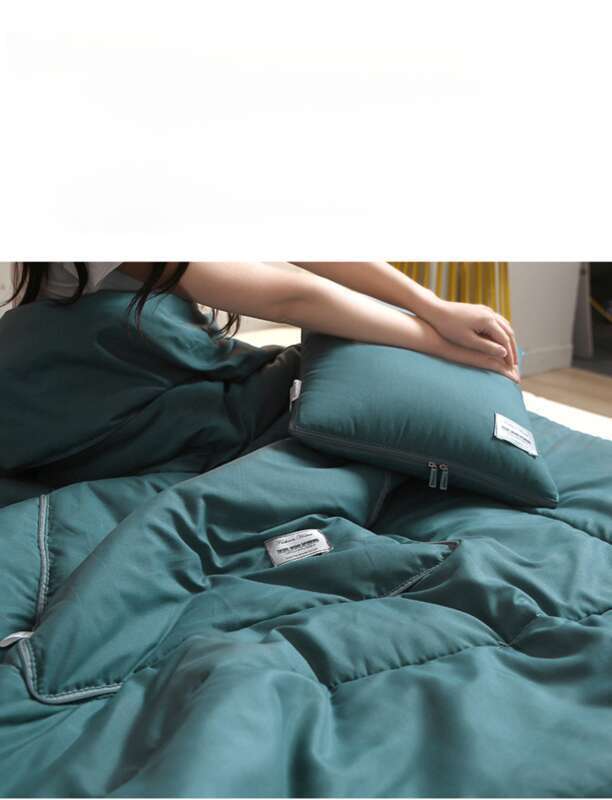 Embroidered Bedding, Dual Purpose Pillow, 2-in-1 Thickened Square Air Conditioner, Solid Colour Cushion_voghion.com