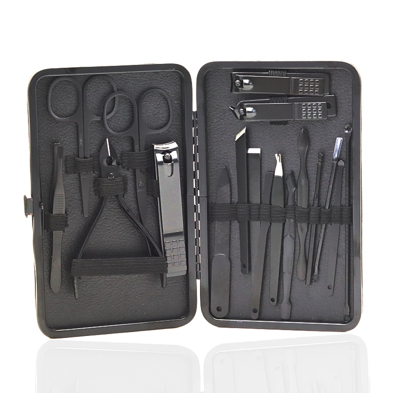 18 stücke Maniküre Schneider Nagel Clipper Set Haushalt Edelstahl Ohr Löffel Pediküre Schere Werkzeug Für Schönheit_voghion.com