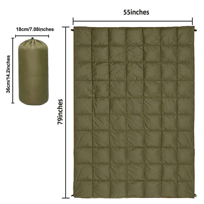 20cm quadratisch gesteppte Outdoor-Park-Strand-Reisedecke feuchtigkeitsdichte Matte 20d Anti-Spritzwasser_voghion.com