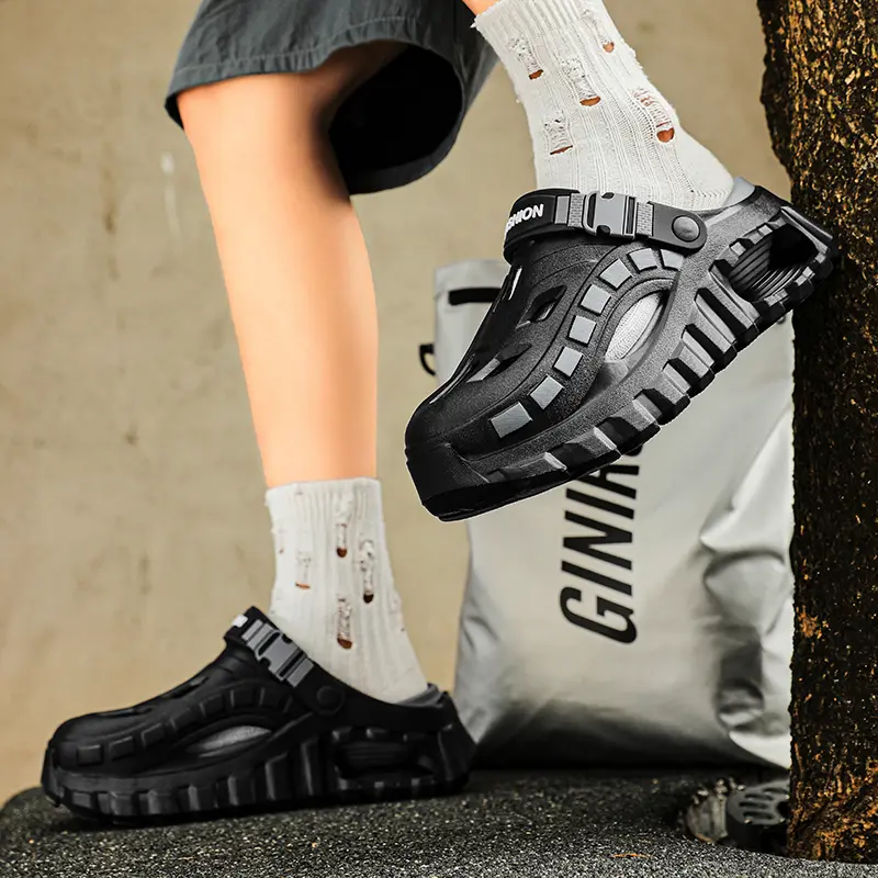 Men's Breathable Hole Sandals For Men Lightweight Beach Slippers_voghion.com
