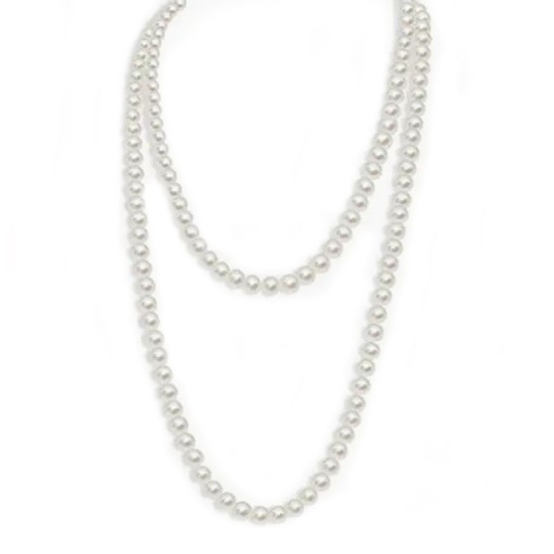 Collana di perle minimalista versione coreana di vendita calda, moda multistrato, maglione con catena a forma di osso_voghion.com