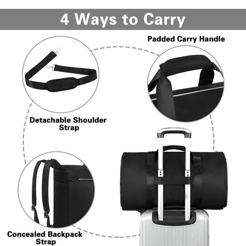 Reise-Kleidertasche, umwandelbare Kleidertasche, verschleißfest, faltbar, zum Aufhängen, kann quer über den Körper_voghion.com