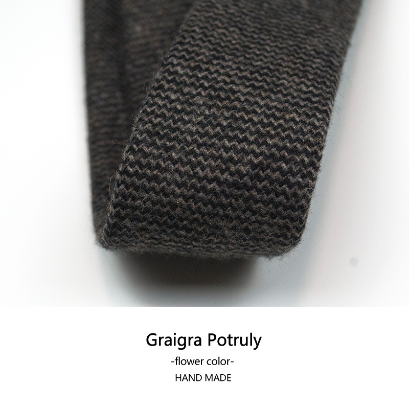 Coffee Color Green Wool 6cm Fashion Scottish Tweed Men's Tie_voghion.com