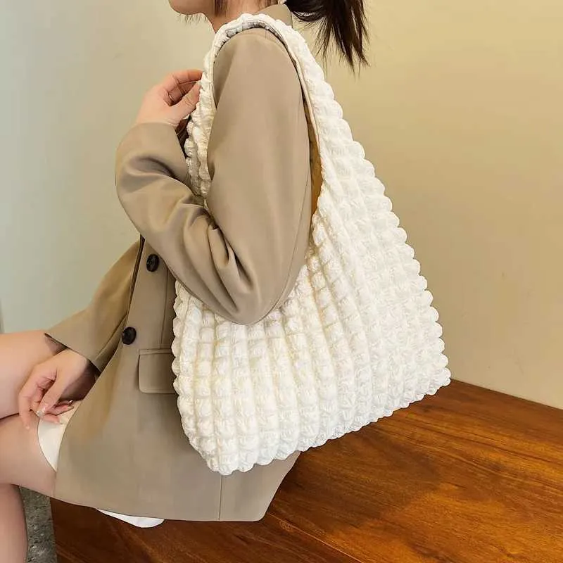 Ydlns Été Plissé Nuage Femelle Bonbon Couleur Grande Capacité Sac À Bandoulière Sacs À Main Shopping Filles Pochette Fourre-Tout_voghion.com