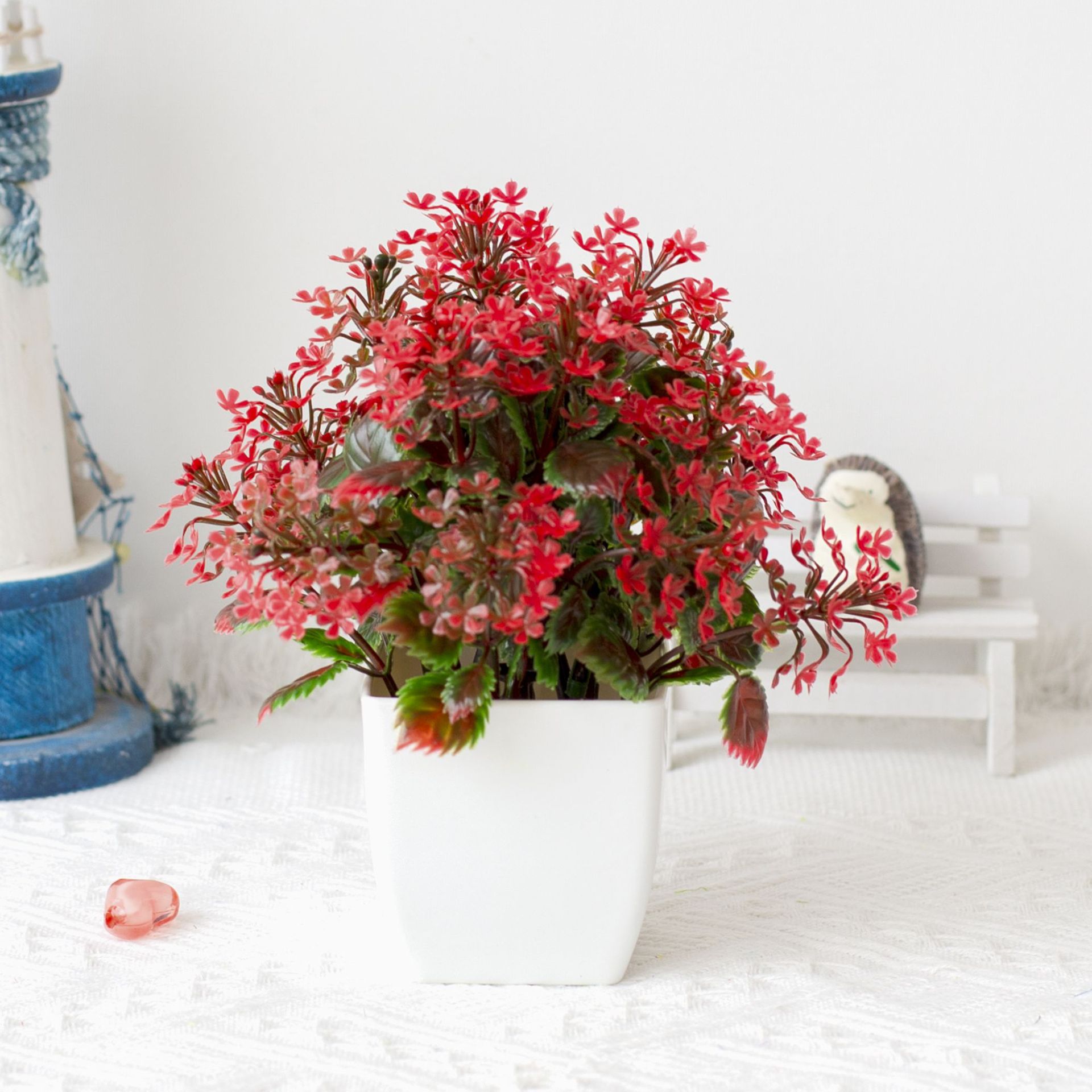 Vendita piante di simulazione piante piante verdi decorazione da interno ed esterno bonsai di plastica 19 maglie piccola erba colorata piccole piante in vaso_voghion.com