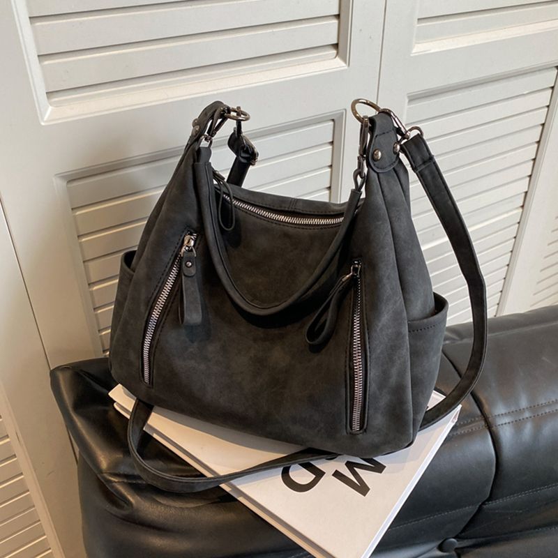 Damen Umhängetasche Luxus Designer Schräge Kreuz Einzelne Schultertasche Große Kapazität Handtaschen Retro Matte PU_voghion.com