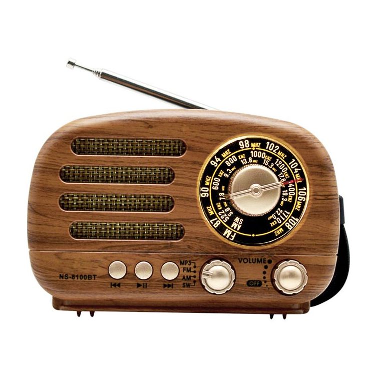 Radio Portable Vintage Radio Retro Bluetooth Speaker, FM/AM/SW Old Fashion Classic Style, Adjustable Antenna, Rechargeable Battery Powered & USB _voghion.com