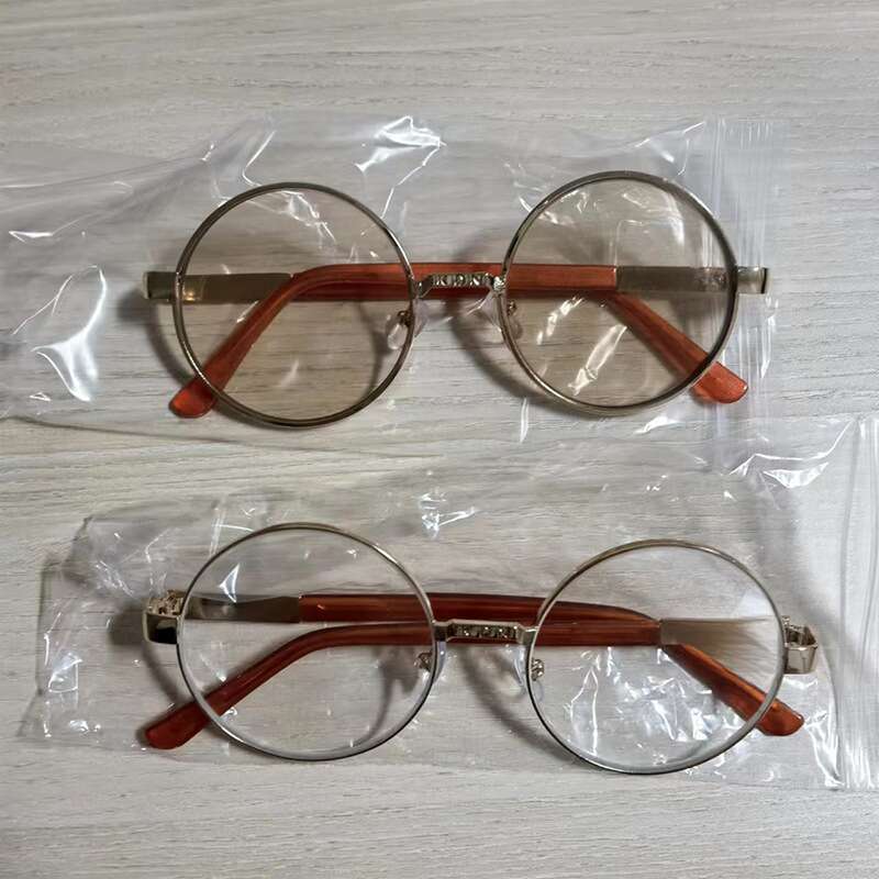 Lenti piatte in cristallo rotondo, montature rotonde non graduate, occhiali da sole per uomo e donna_voghion.com