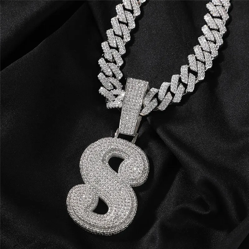 Colar com pingente masculino de personalidade hip hop com 26 letras_voghion.com