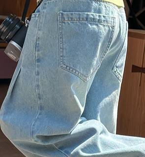 Kinder Jeans Aus Denim Mit Falten, Stylische Gerade Freizeithose_voghion.com