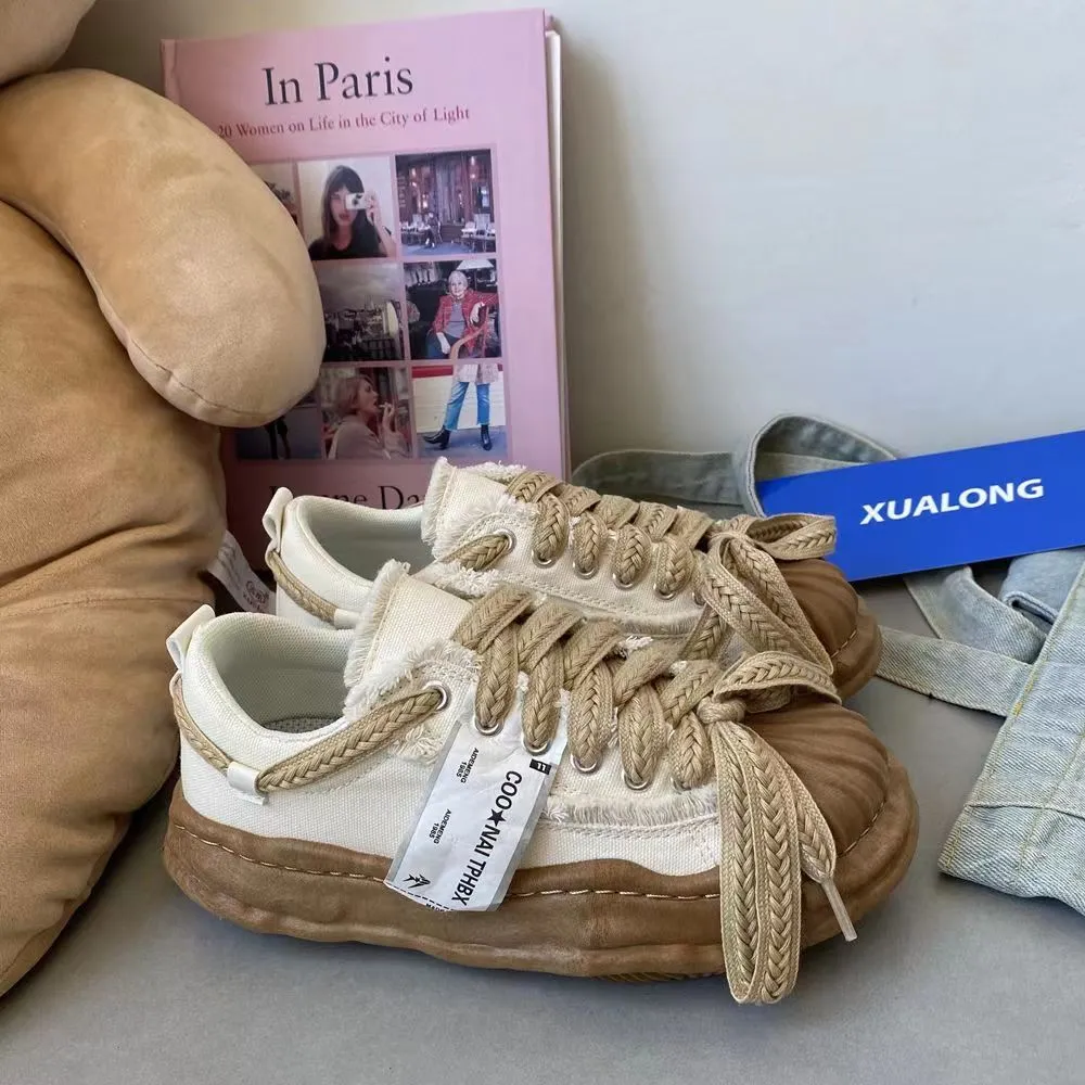 Canvas Dissoed Sole Fashionable Trendy Street Photography Niche Versatile Board Comfortable And Casual Shoes_voghion.com