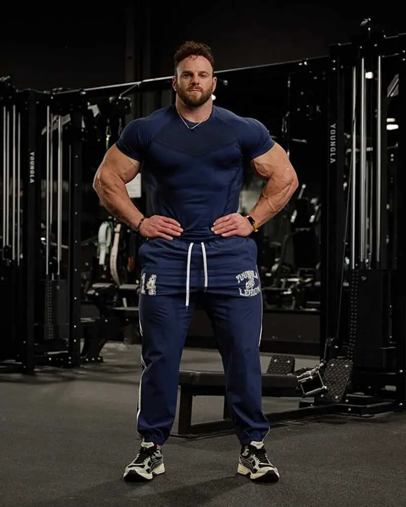 T-shirt de compression à manches courtes pour homme, séchage rapide, pour vélo, course à pied, entraînement, vêtements de sport, W250317_voghion.com