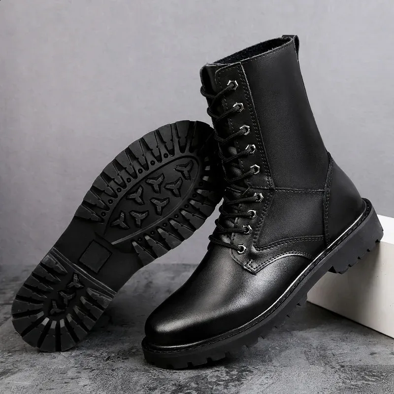 Herren Winter Stiefel Aus Leder Wasserdicht Warm Gefüttert_voghion.com