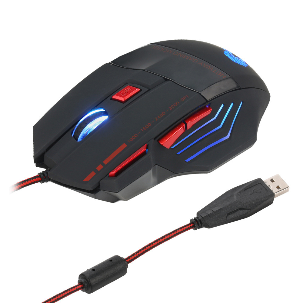 Colorful 7D glowing game mouse wired MOUSE 3200dpi firepower key batch 7_voghion.com