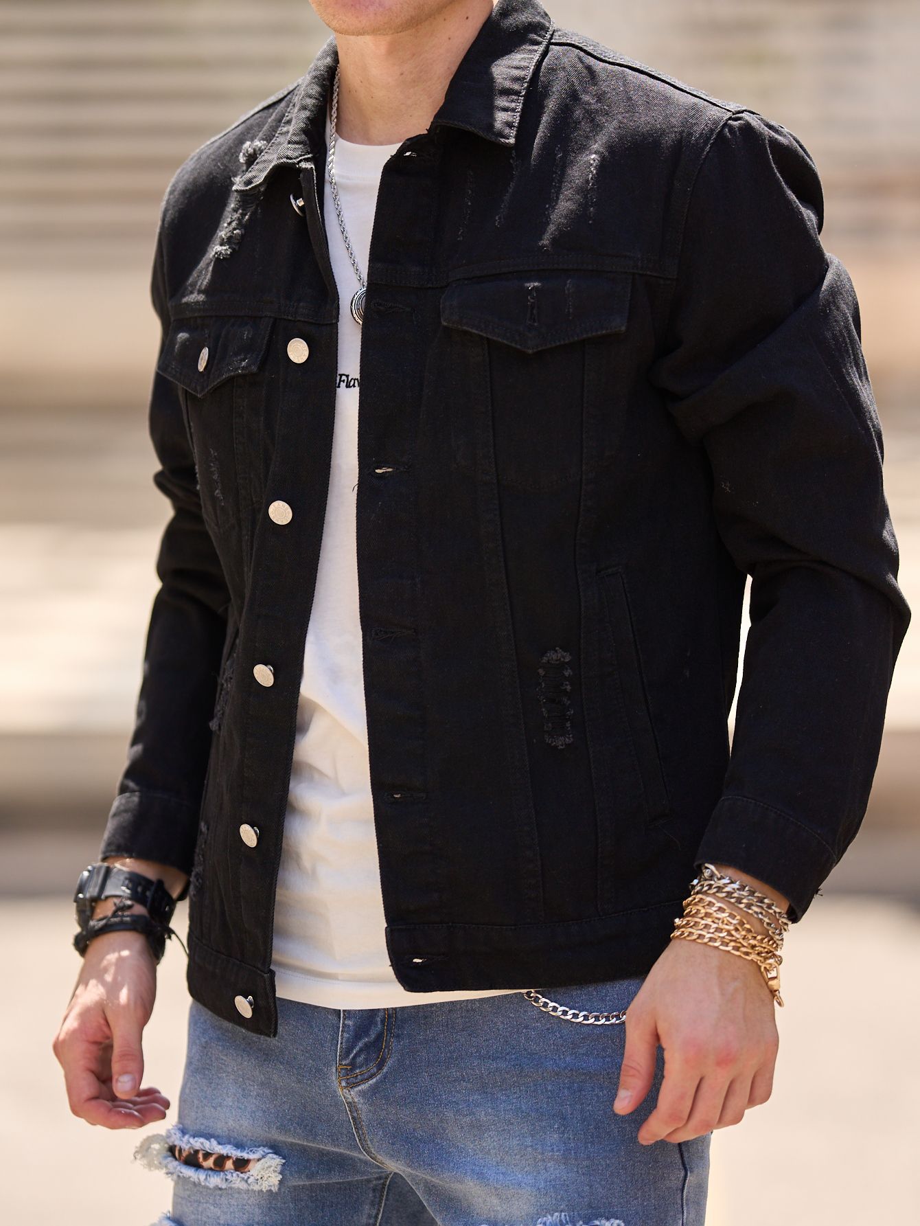 Giacche casual da uomo europee e americane, nuove giacche in denim strappato alla moda e slim per la primavera e l'autunno 2023_voghion.com