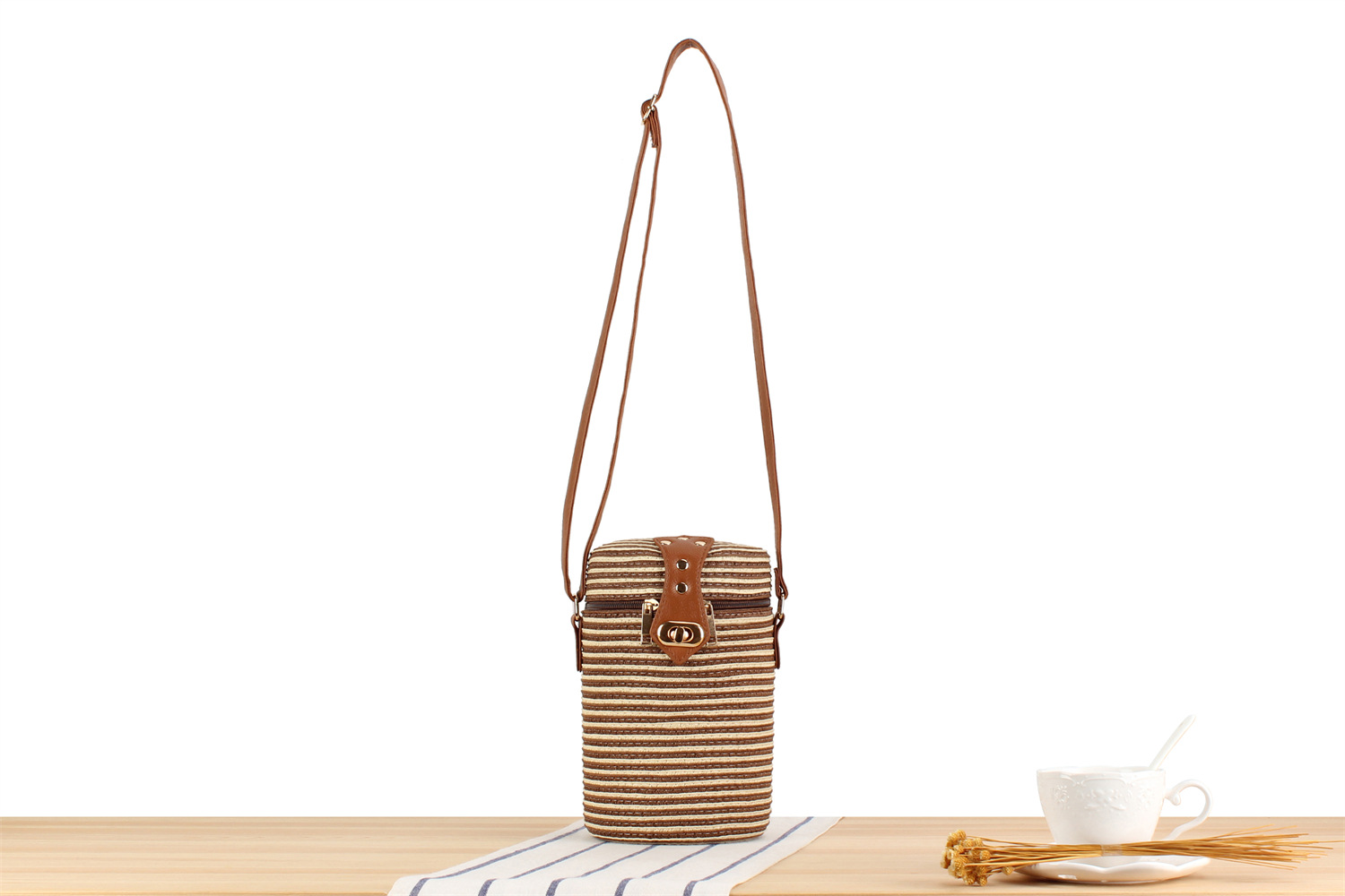 Damenmode Einzel-Schulter-Strohtasche pastoralen Stil Strandtasche_voghion.com