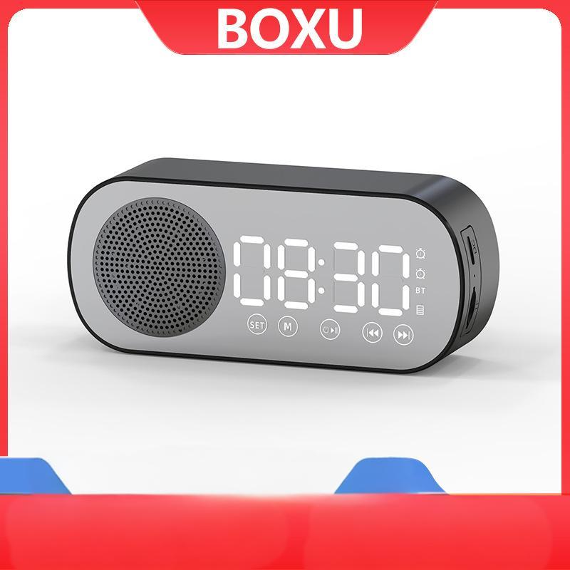Portable Speakers Intelligent AI Wireless Bluetooth Speaker HD Mirror Clock Alarm Clock Card Desktop Mini Speaker Gift_voghion.com