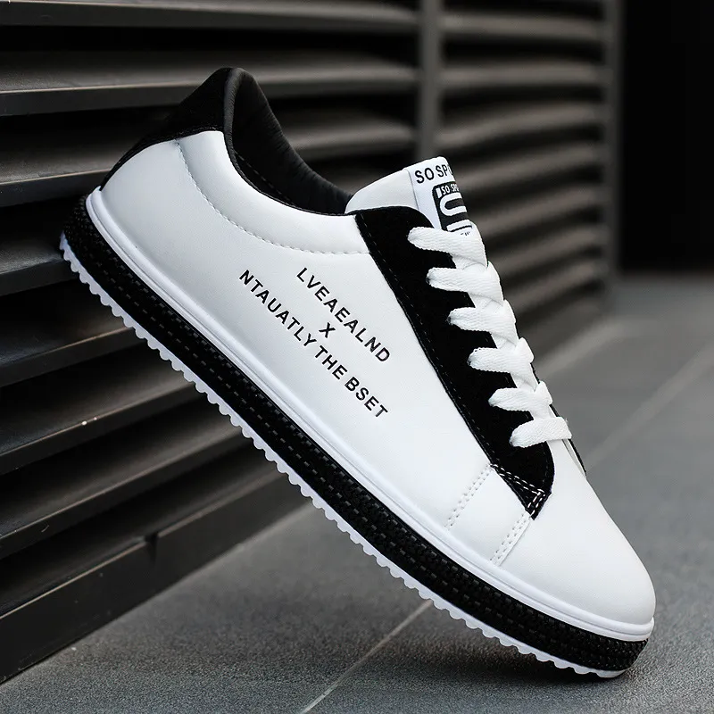 Herren Leder Freizeitschuhe Atmungsaktive Wanderschuhe Wohnungen Neue Mode Schnürschuhe Mann Designer Sneakers Atos De Hombre 2843_voghion.com