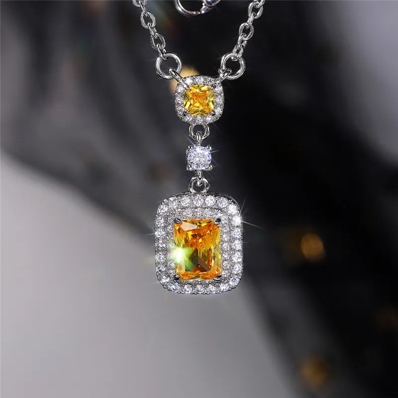 Women's Pendant Necklace With Cubic Zirconia For Women Elegant_voghion.com
