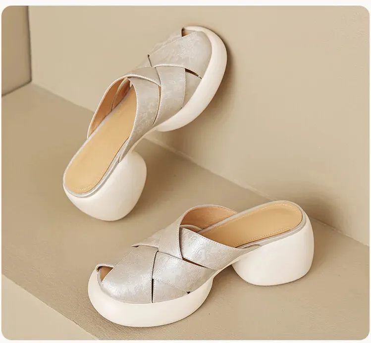Women's Mules Sandals Casual Low Heels Comfortable Summer Slides_voghion.com