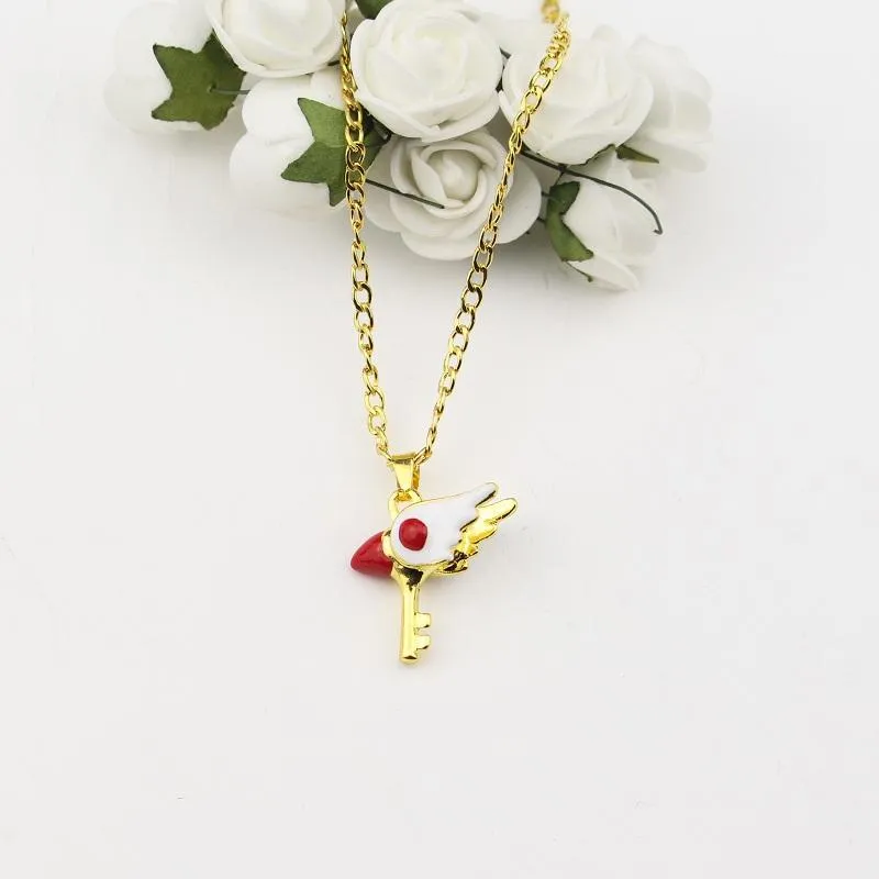 Pendentif Colliers Dessin Animé Anim Card Captor Sakura Chokr Cardcaptor Clow Charm KINOMOTO Baguette Salante Statmnt_voghion.com